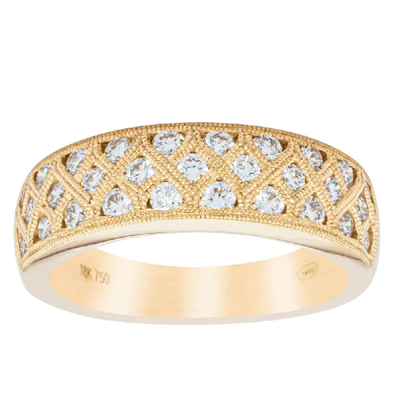 18ct Yellow Gold Diamond Honour Ring