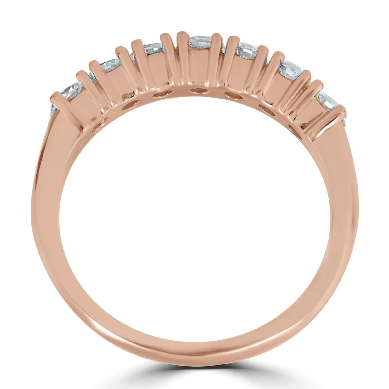 1ct Diamond Rose Gold Wedding Anniversary Ring