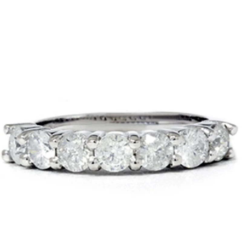 2 1/10Ct Diamond Wedding Ring Women's Anniversary Band in White Gold