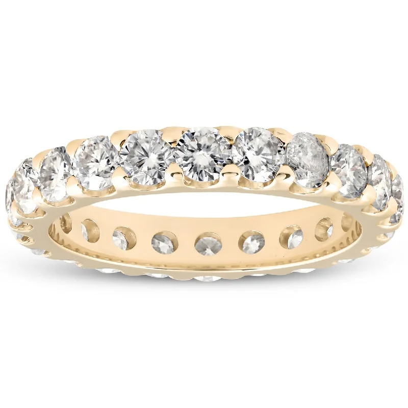 2 Ct Diamond Eternity Ring 10k Yellow Gold