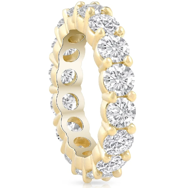 4 Carat Diamond Eternity Ring Yellow Gold