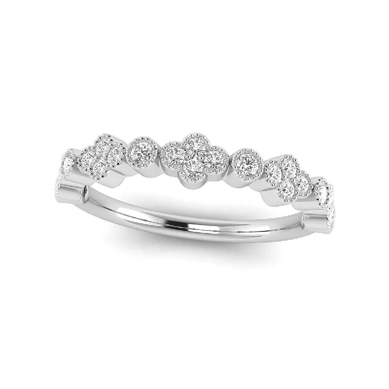 Marquee Jewels 1/3 Carat TW Diamond Wedding Band in 14K White Gold