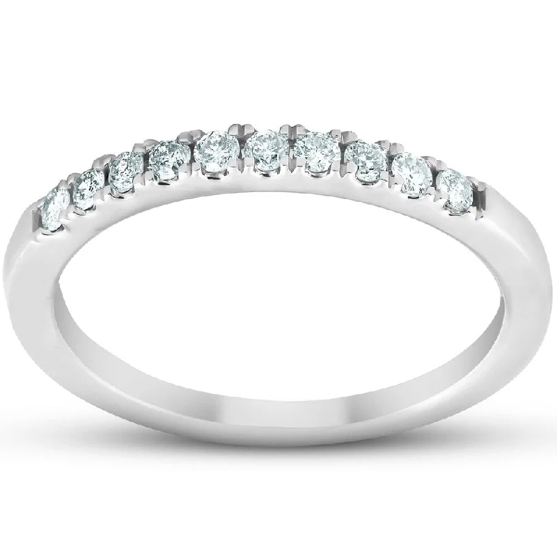 Pompeii3 10k White Gold 1/4 Ct TDW Diamond Diamond Wedding Womens Anniversary Ring