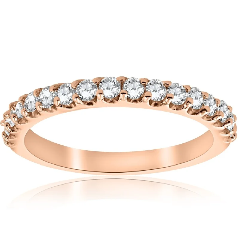 Pompeii3 14k Rose Gold 1/2 ct TDW Diamond Women's Wedding Ring - White