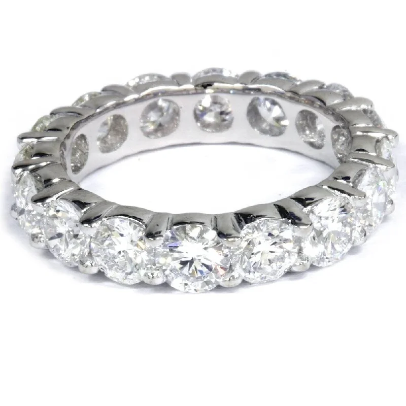 Pompeii3 14k White Gold 5 Ct TDW Diamond Eternity Wedding Ring Lab Grown (G-H/VS1-VS2)