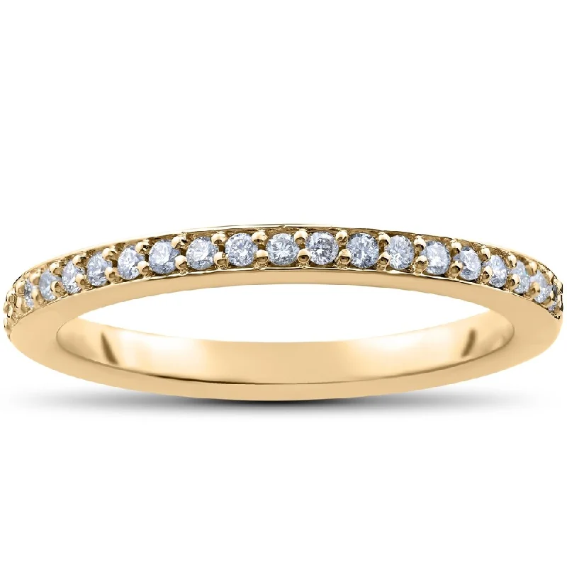 Pompeii3 14k Yellow Gold 1/4 Ct TDW Diamond Wedding Ring Lab Grown (G-H/VS1-VS2)