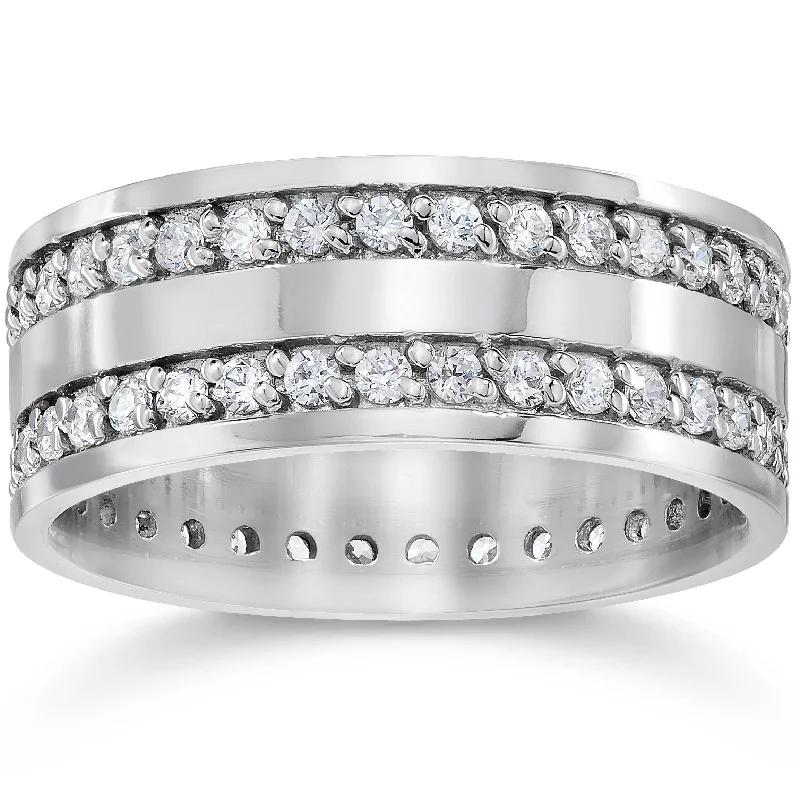 White Gold 1 1/2ct Diamond Eternity Ring Wedding Band