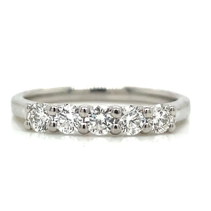 Platinum 0.50ct Five Stone Earth Grown Eternity Ring