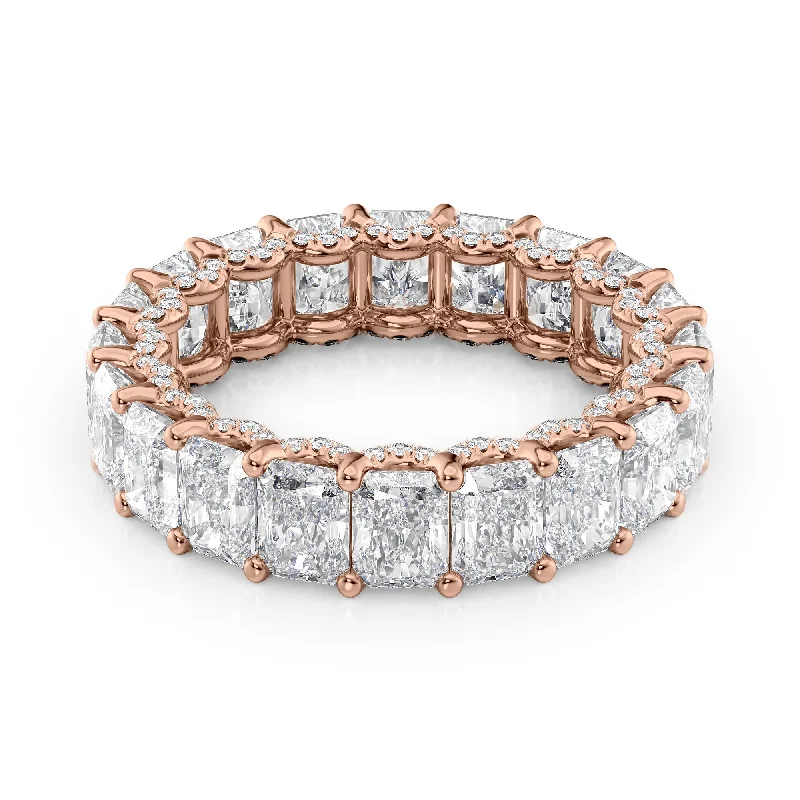 6.3ct Radiant U Pave Prong Eternity