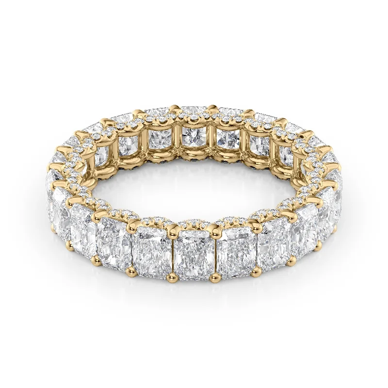 4.3ct Radiant U Pave Prong Eternity