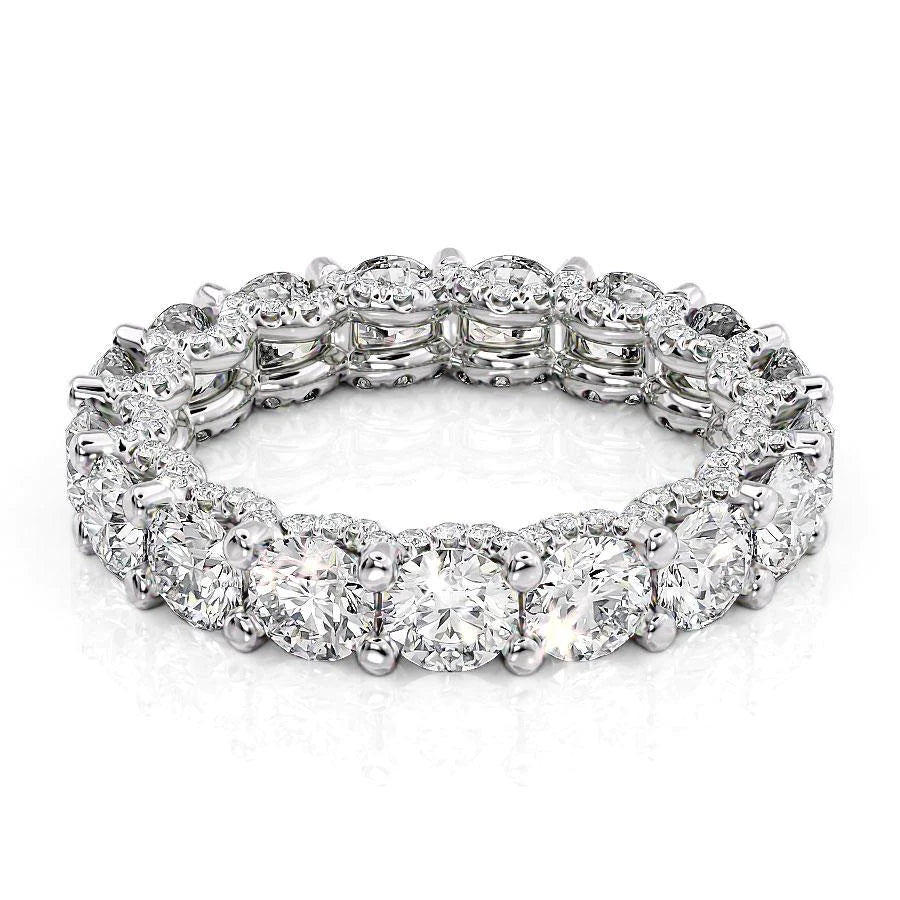 4.3ct Round U Pave Prong Eternity