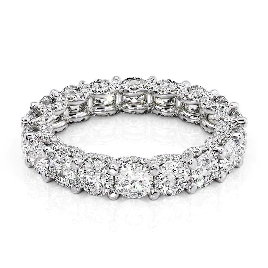 3.8ct Round U Pave Prong Eternity