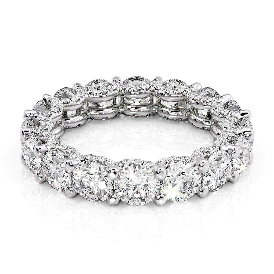 4.8ct Round U Pave Prong Eternity