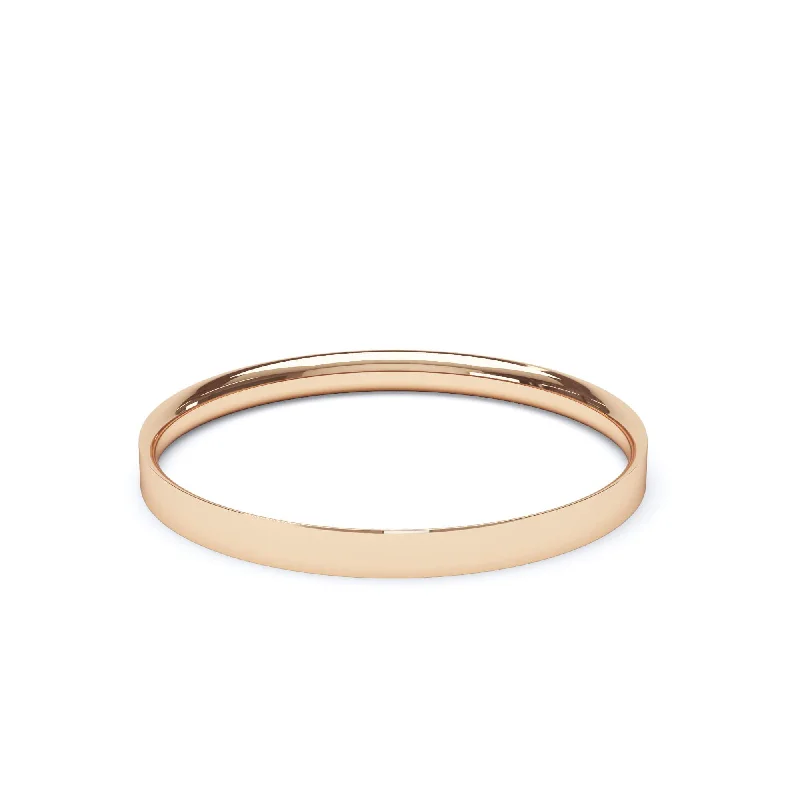 - Flat Court Profile Plain Wedding Ring 9k Rose Gold