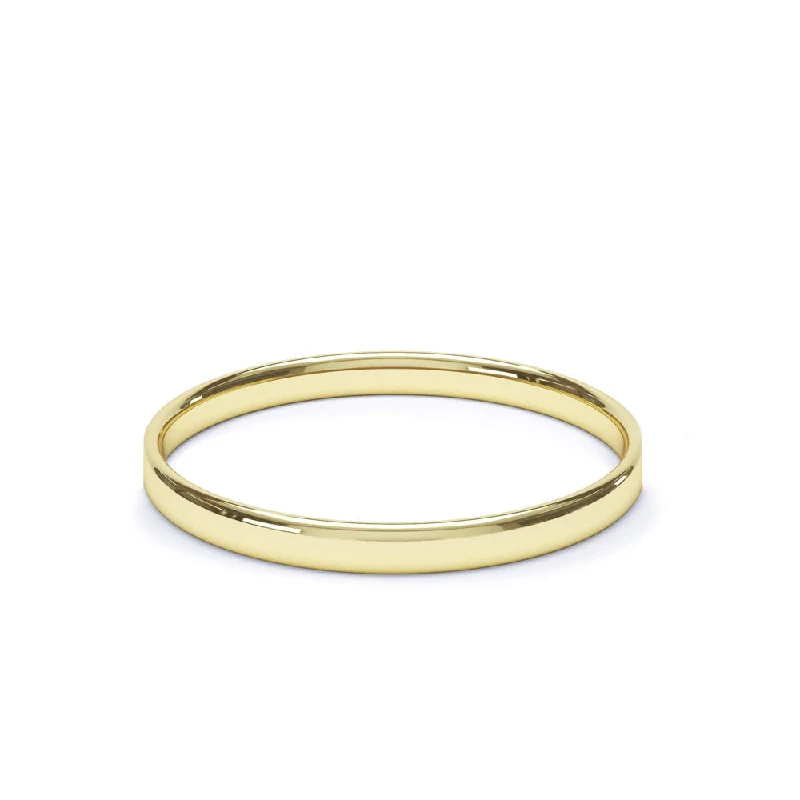 - Oval Profile Plain Wedding Ring 9k Yellow Gold